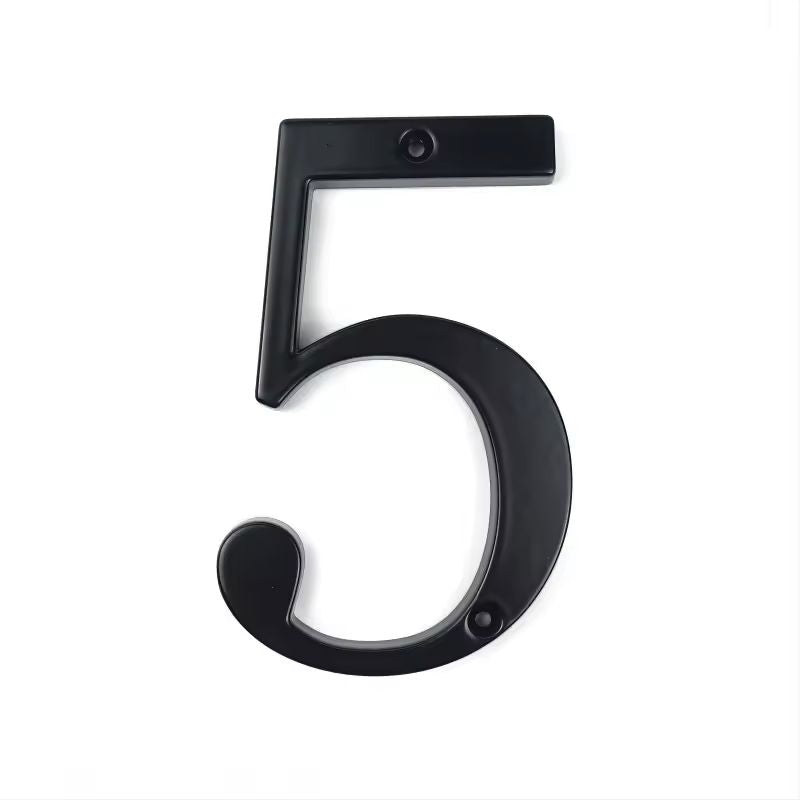 Yera – 3D Metall-Türnummer in Schwarz