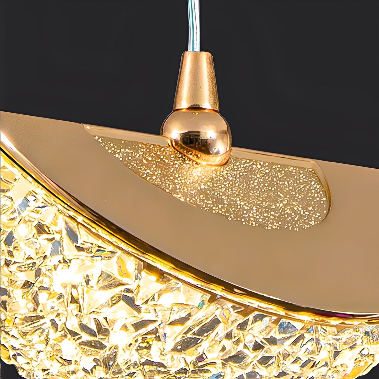 Himari – Goldene Kristall-Pendelleuchte