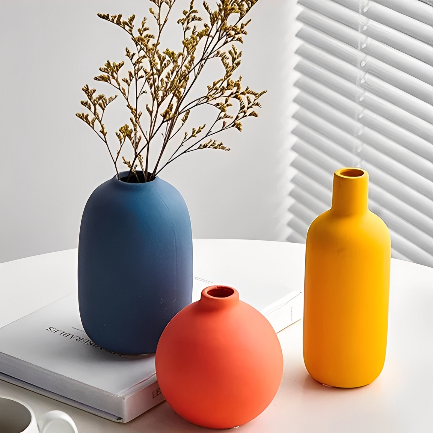 Clara – Nordic Stil Weiße Keramikvase