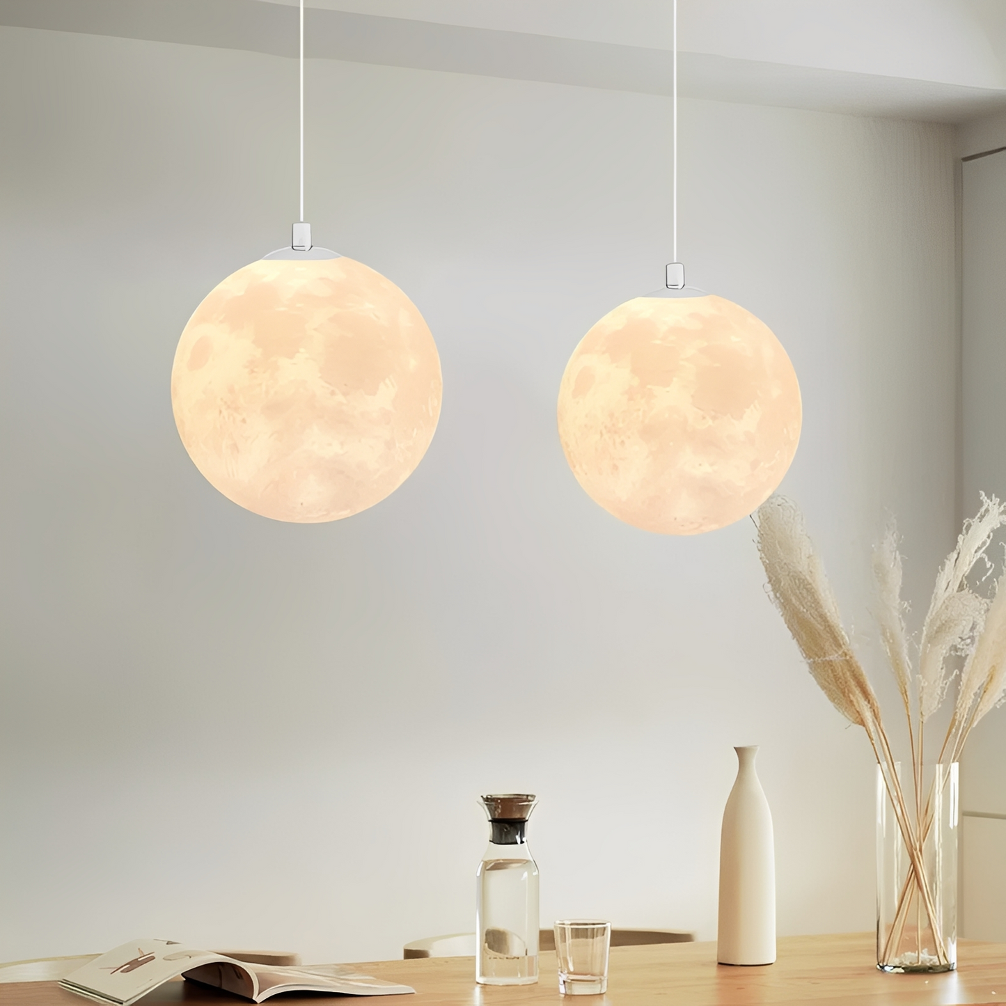 Emilia – 3D Mond-Kristallleuchte