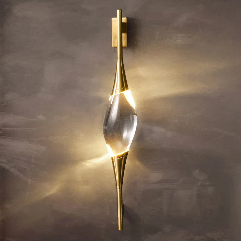 Rolly – Kupfer Kristall Wandlampe