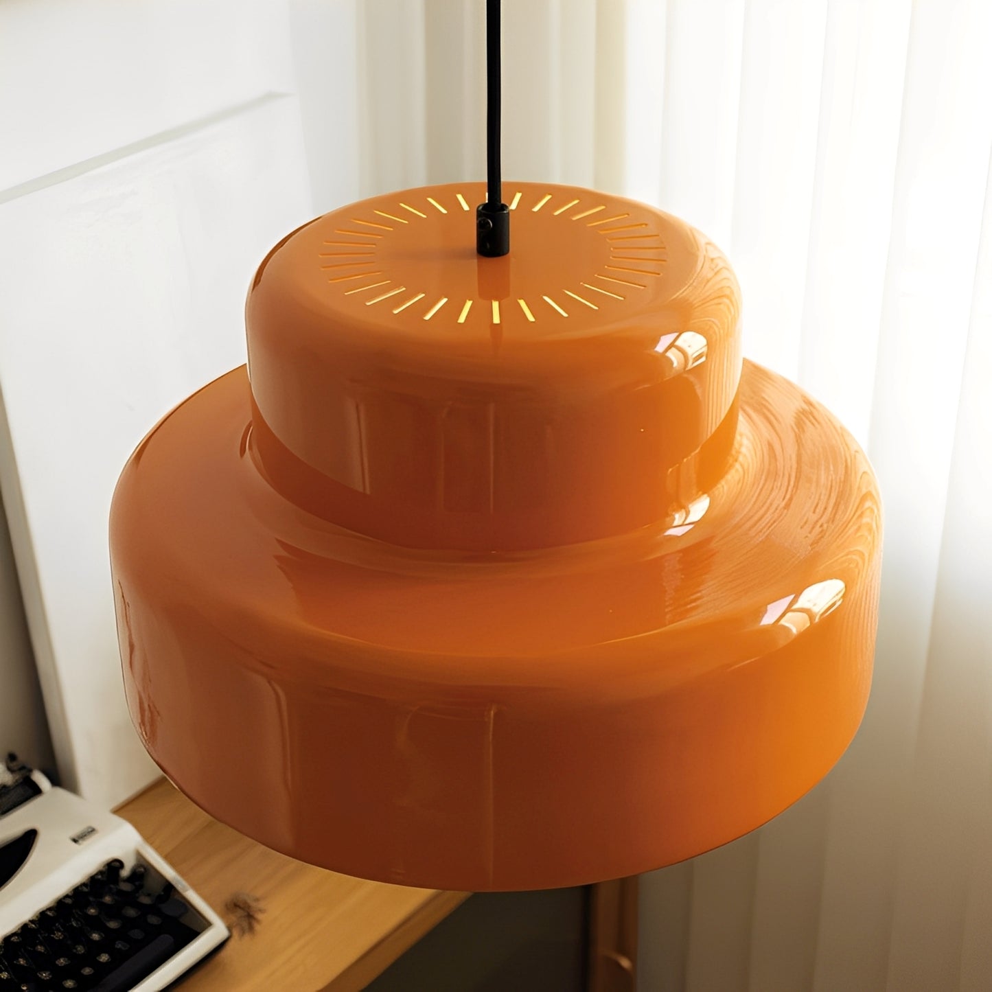 Olenya – Nordische Vintage Orange Pendelleuchte