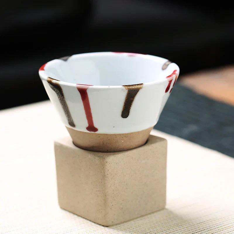 Yumi – Retro-Teetasse aus japanischer Grobkeramik
