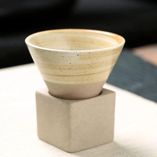 Wabi-Sabi Teetasse – Japanische Keramik mit natürlicher Textur & Handarbeit