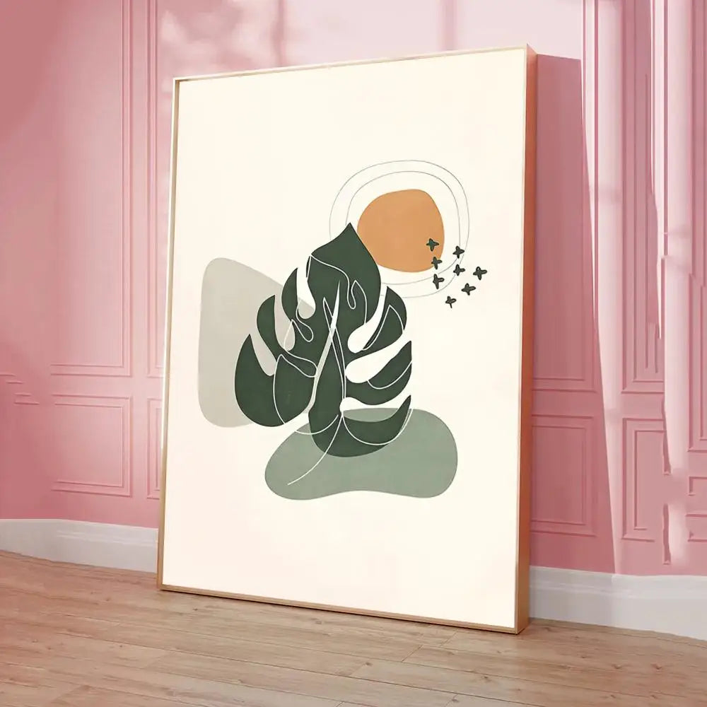 Verdura – Minimalistisches Naturposter in Grüntönen für moderne Wandgestaltung
