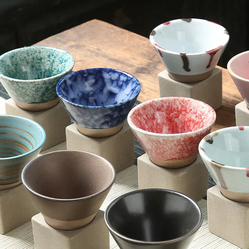Wabi-Sabi Teetasse – Japanische Keramik mit natürlicher Textur & Handarbeit