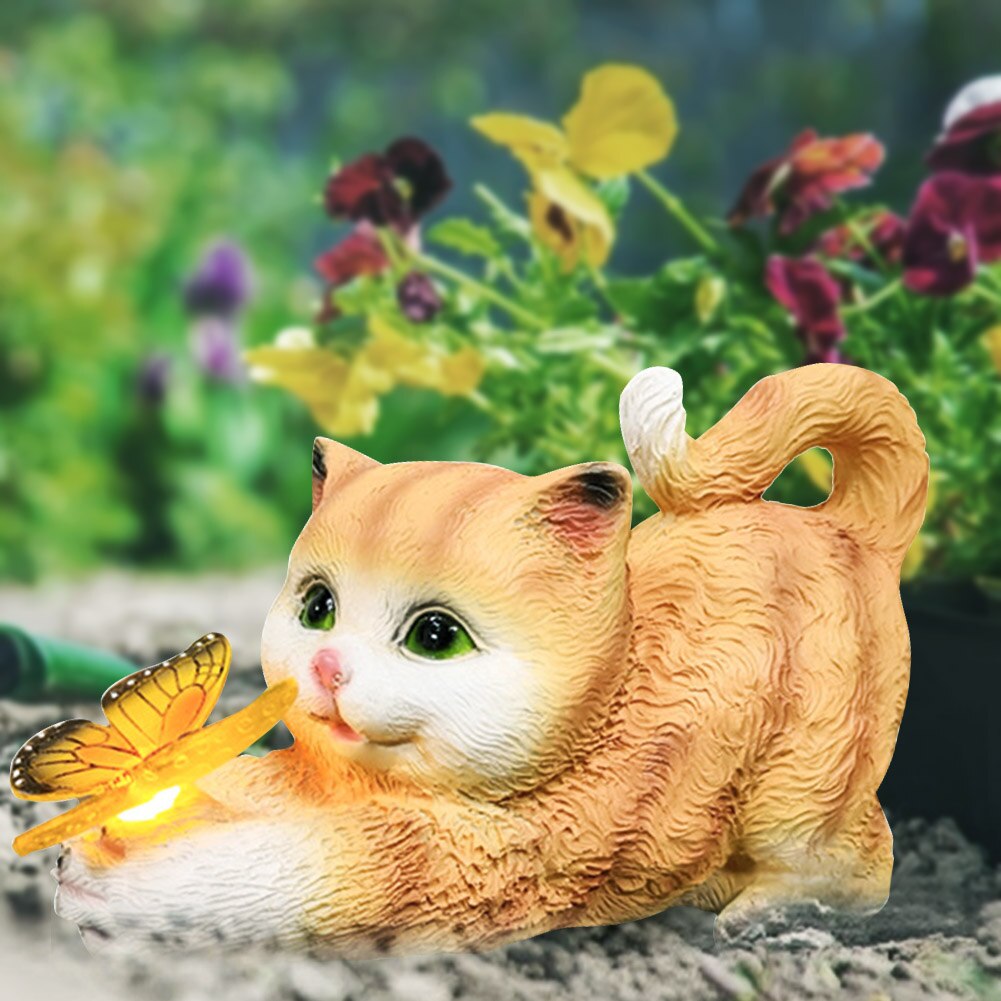 GardenPaws – Solarlampen mit Katzen & Schmetterlings-Design