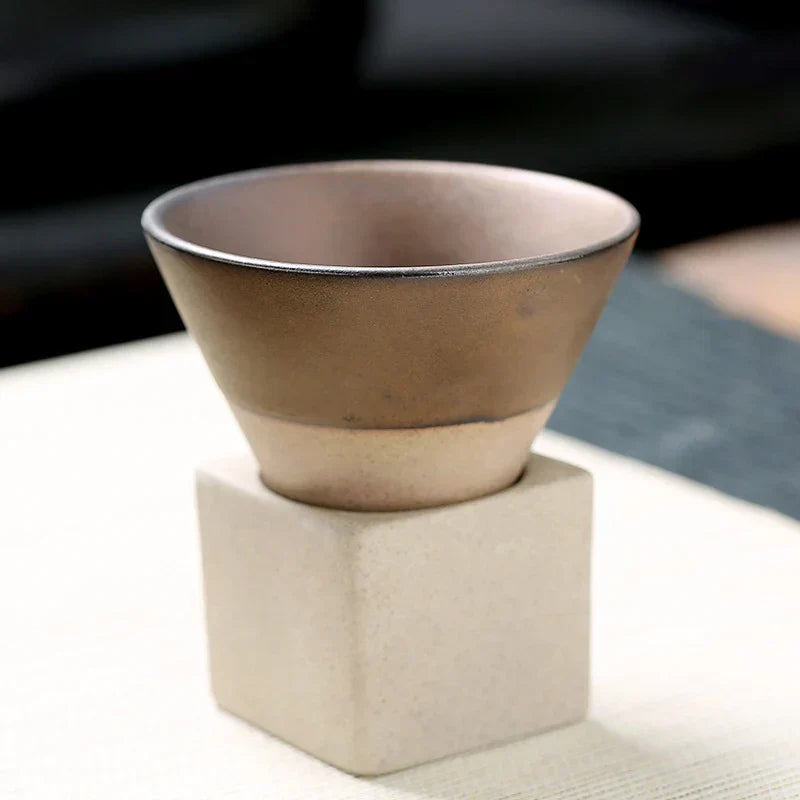 Wabi-Sabi Teetasse – Japanische Keramik mit natürlicher Textur & Handarbeit