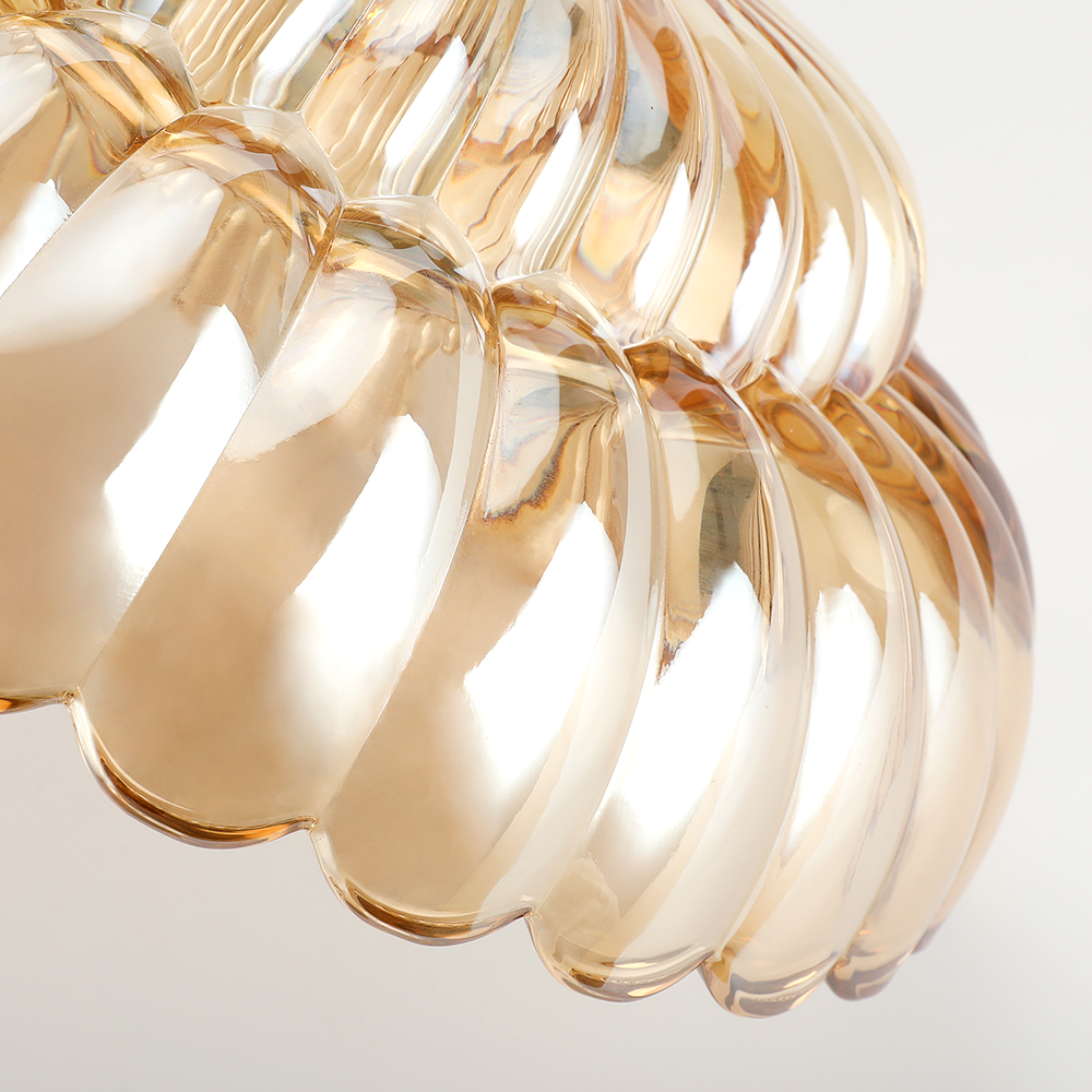 Remi – Vintage Bernstein Glas Deckenleuchte