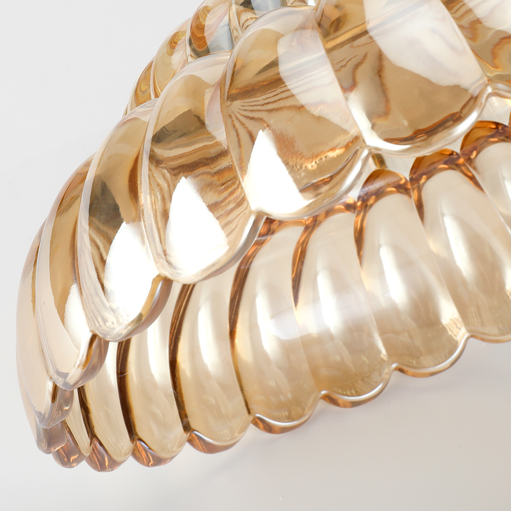 Remi – Vintage Bernstein Glas Deckenleuchte