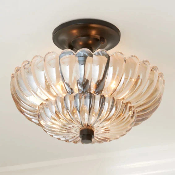 Remi – Vintage Bernstein Glas Deckenleuchte