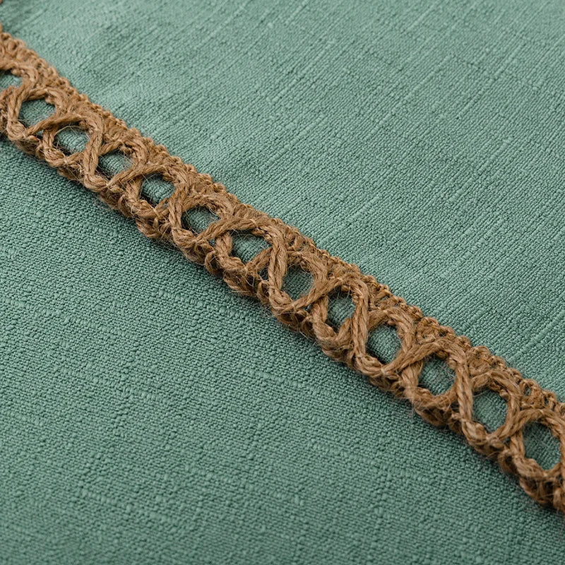 Hempra – Kissenbezug mit Hanfseil-Detail