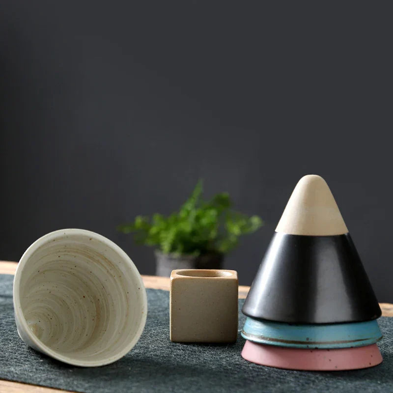 Yumi – Retro-Teetasse aus japanischer Grobkeramik