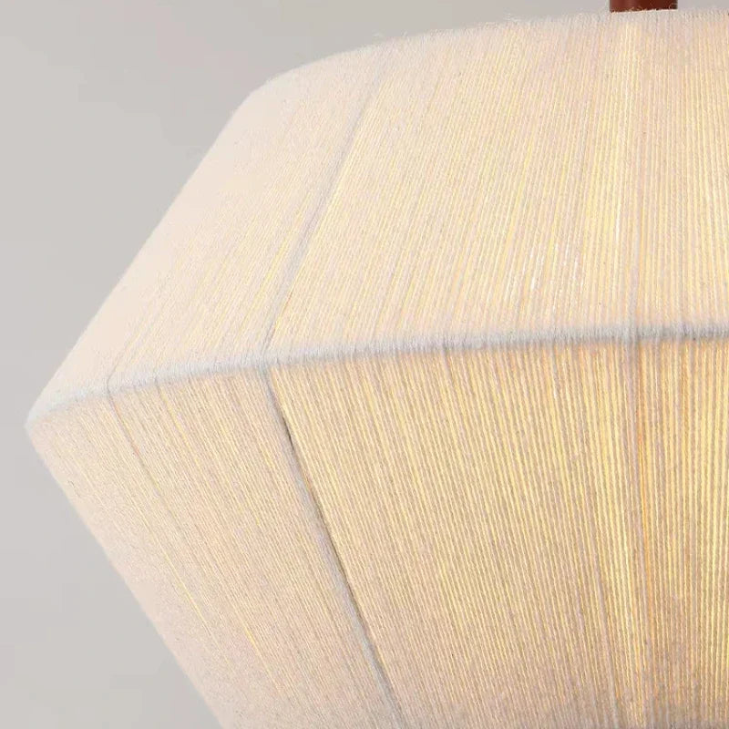 Suki – Retro Holzstoff Schlafzimmer-Pendelleuchte