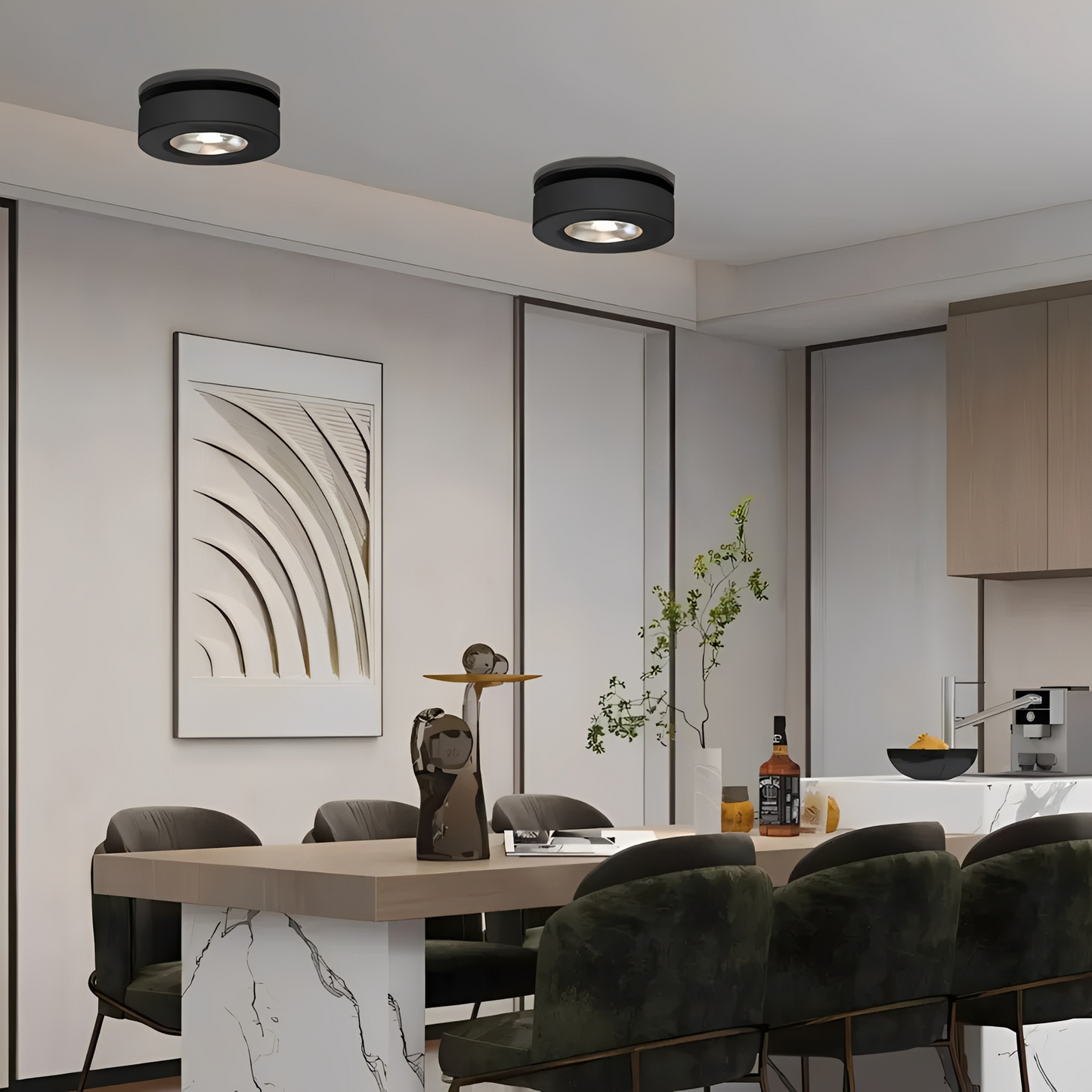 Theo – Schlichte Aluminium LED-Deckenleuchte