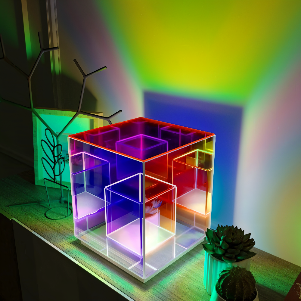 Arielle – 3D Regenbogen Acryl LED-Tischlampe