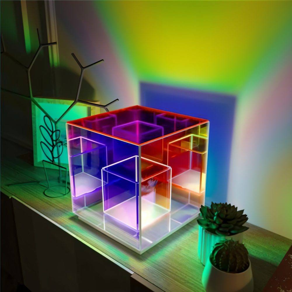 Arielle – 3D Regenbogen Acryl LED-Tischlampe