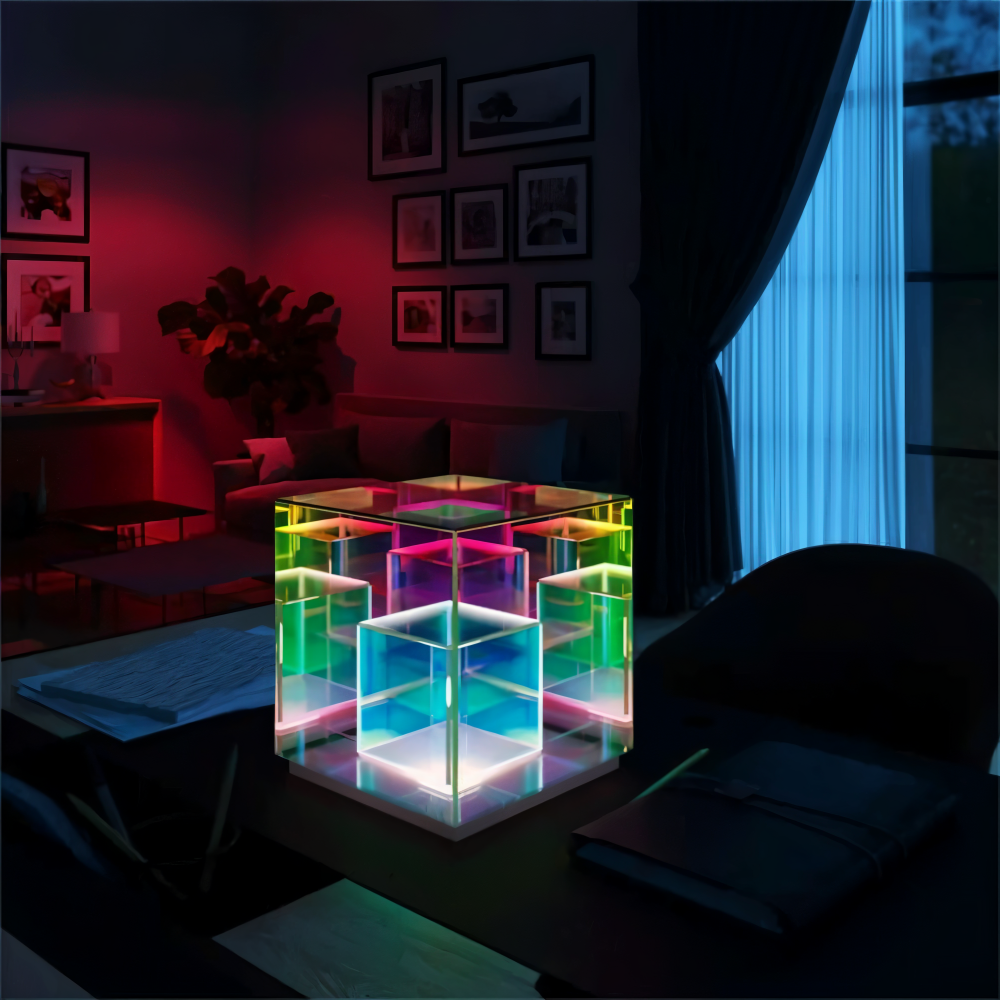 Arielle – 3D Regenbogen Acryl LED-Tischlampe