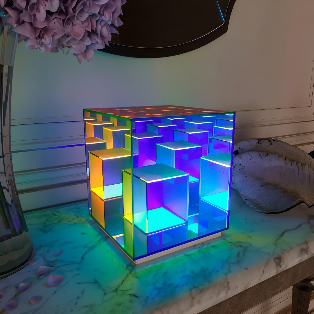 Arielle – 3D Regenbogen Acryl LED-Tischlampe
