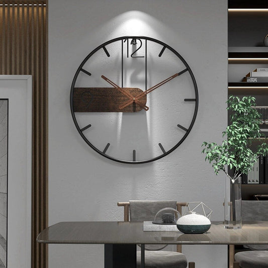 Nero – Große Metall-Wanduhr im minimalistischen Design