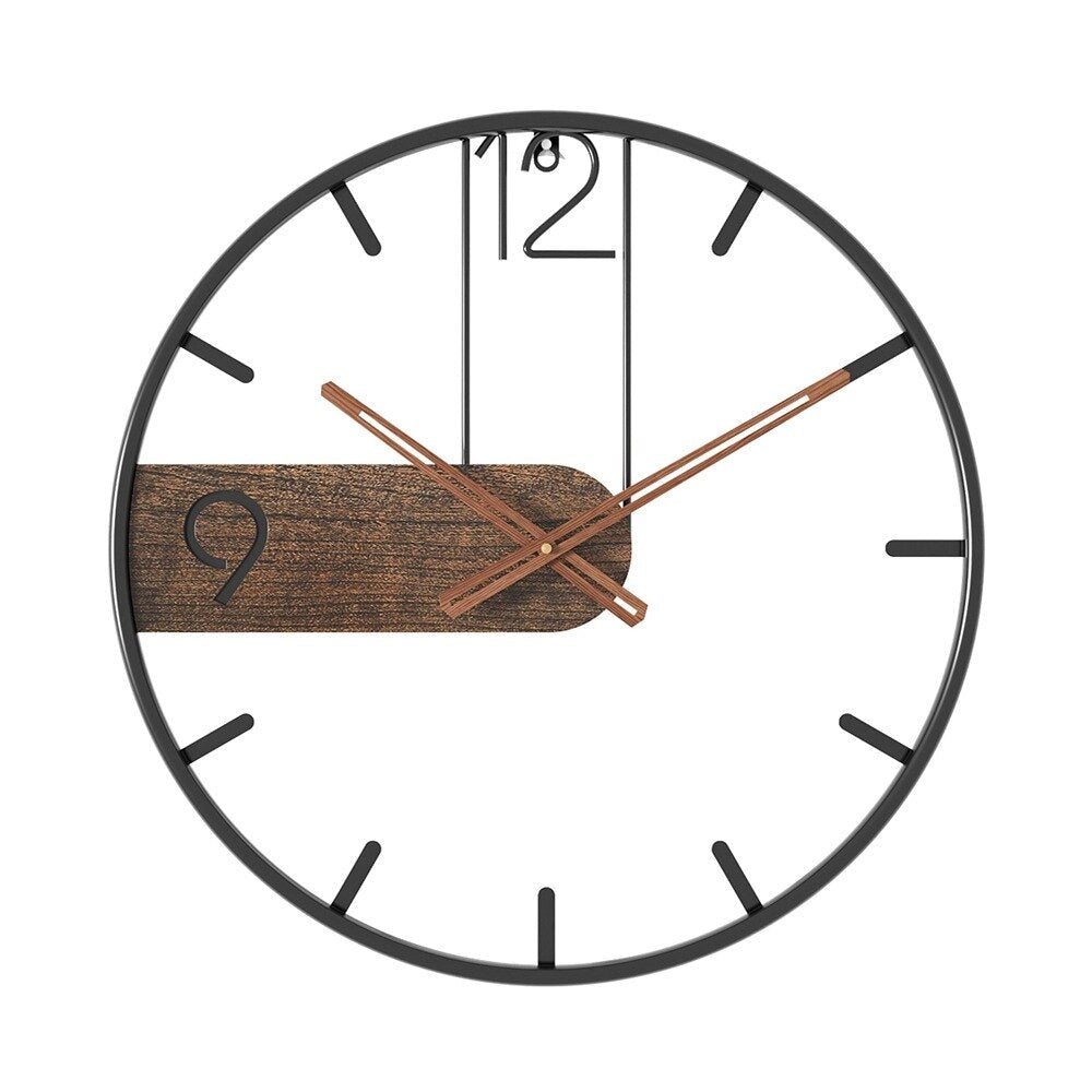 Nero – Große Metall-Wanduhr im minimalistischen Design