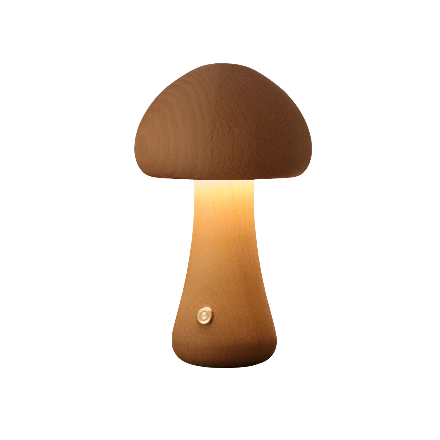 Grace – LED-Nachttischlampe in Pilzform aus Holz