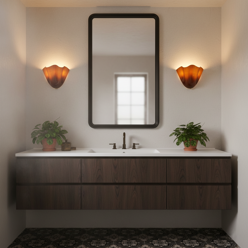 Benjie – Retro Petal Glas-Wandlampe