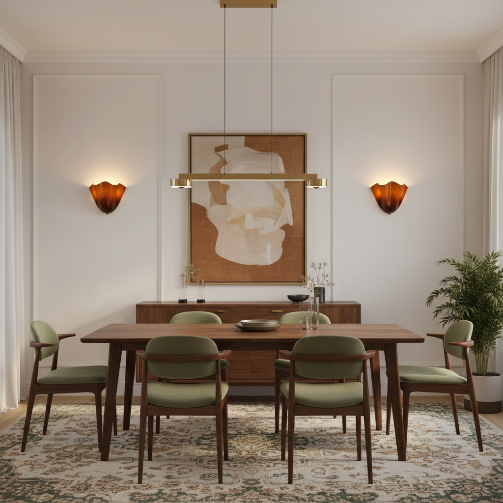 Benjie – Retro Petal Glas-Wandlampe