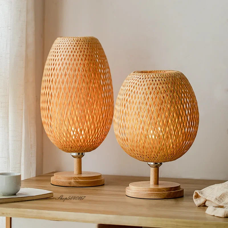 Emiko – Zen-Tischlampe aus Bambus