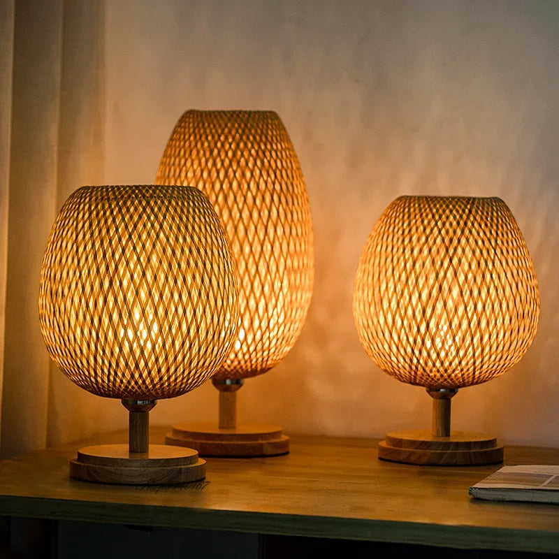 Emiko – Zen-Tischlampe aus Bambus