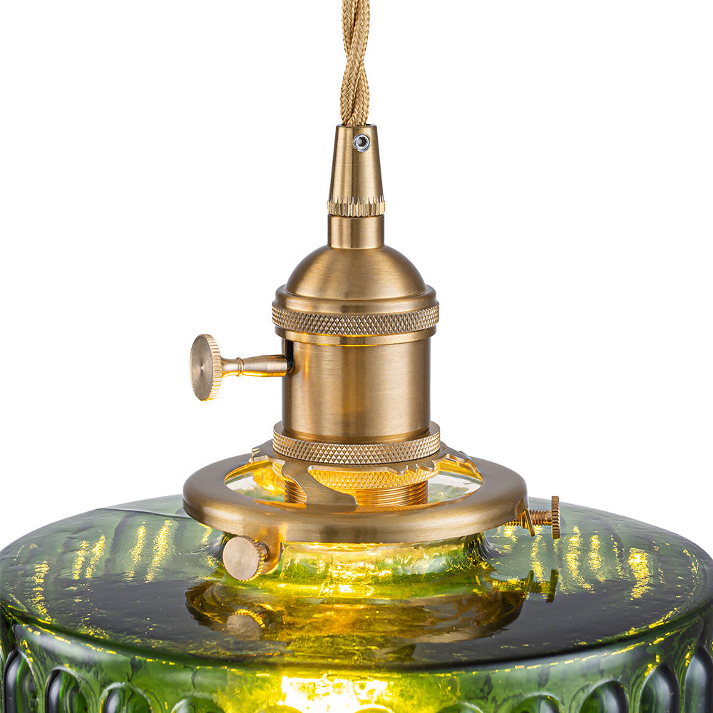 Shizuku – Messing-Glas Pendelleuchte