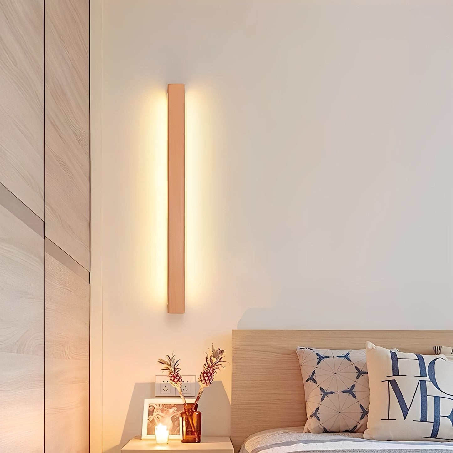 Clyde – Lange Wandlampe im Einfachen Log-Stil