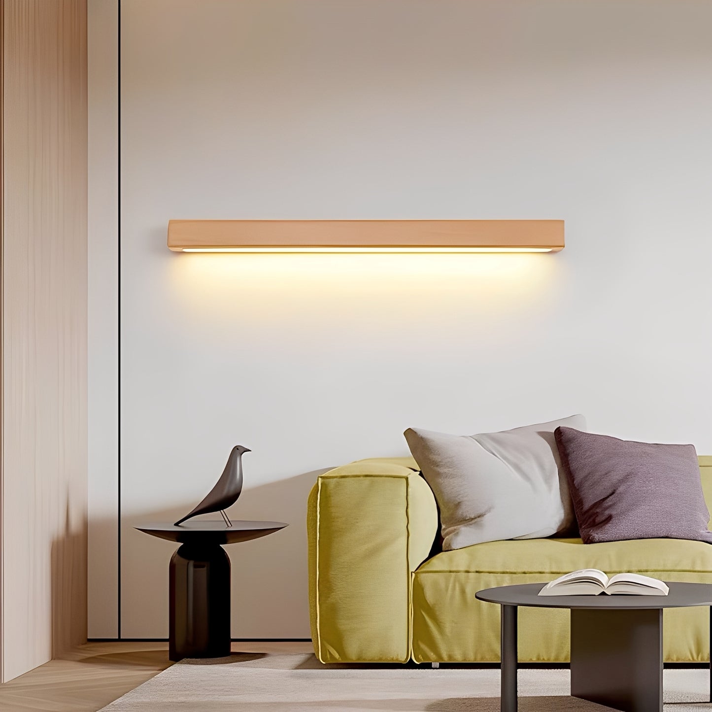 Clyde – Lange Wandlampe im Einfachen Log-Stil