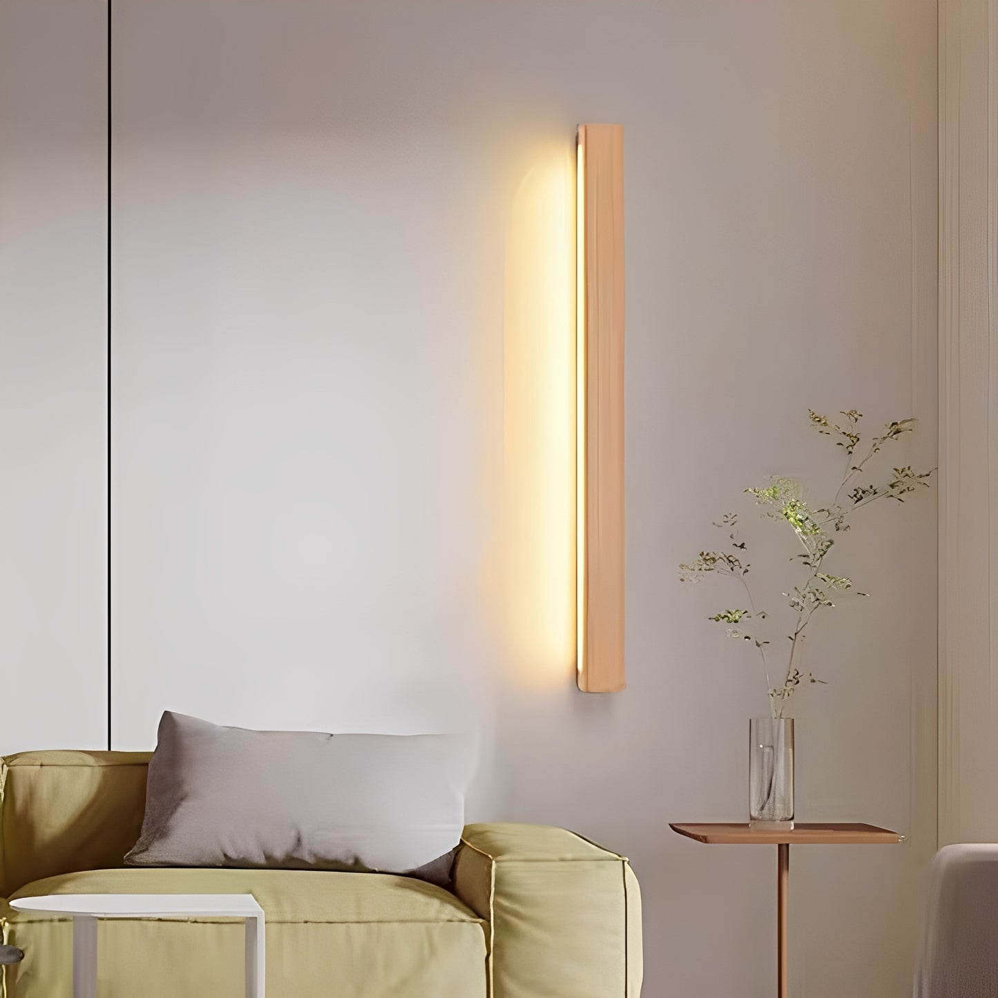 Clyde – Lange Wandlampe im Einfachen Log-Stil