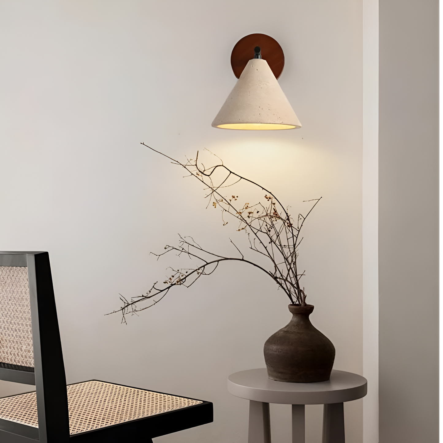 Erwin – Antike Gelbe Stein-Wandlampe