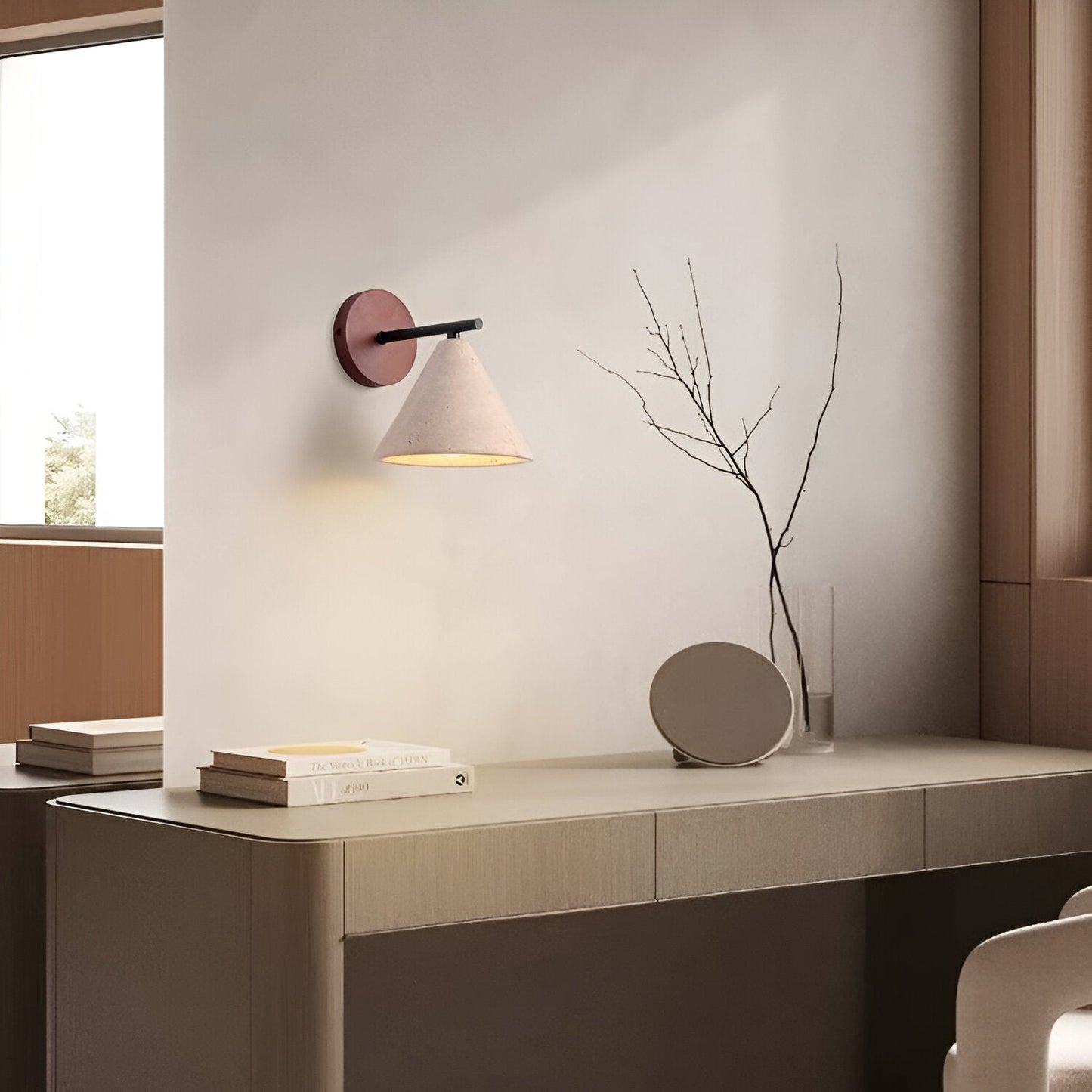 Erwin – Antike Gelbe Stein-Wandlampe