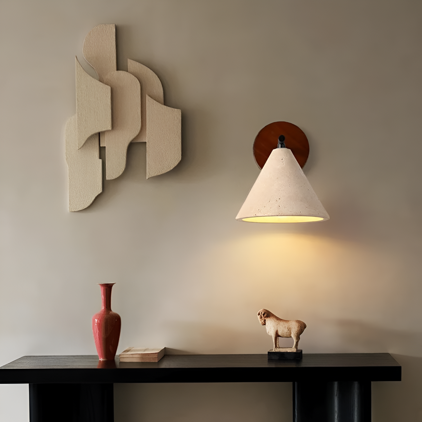 Erwin – Antike Gelbe Stein-Wandlampe