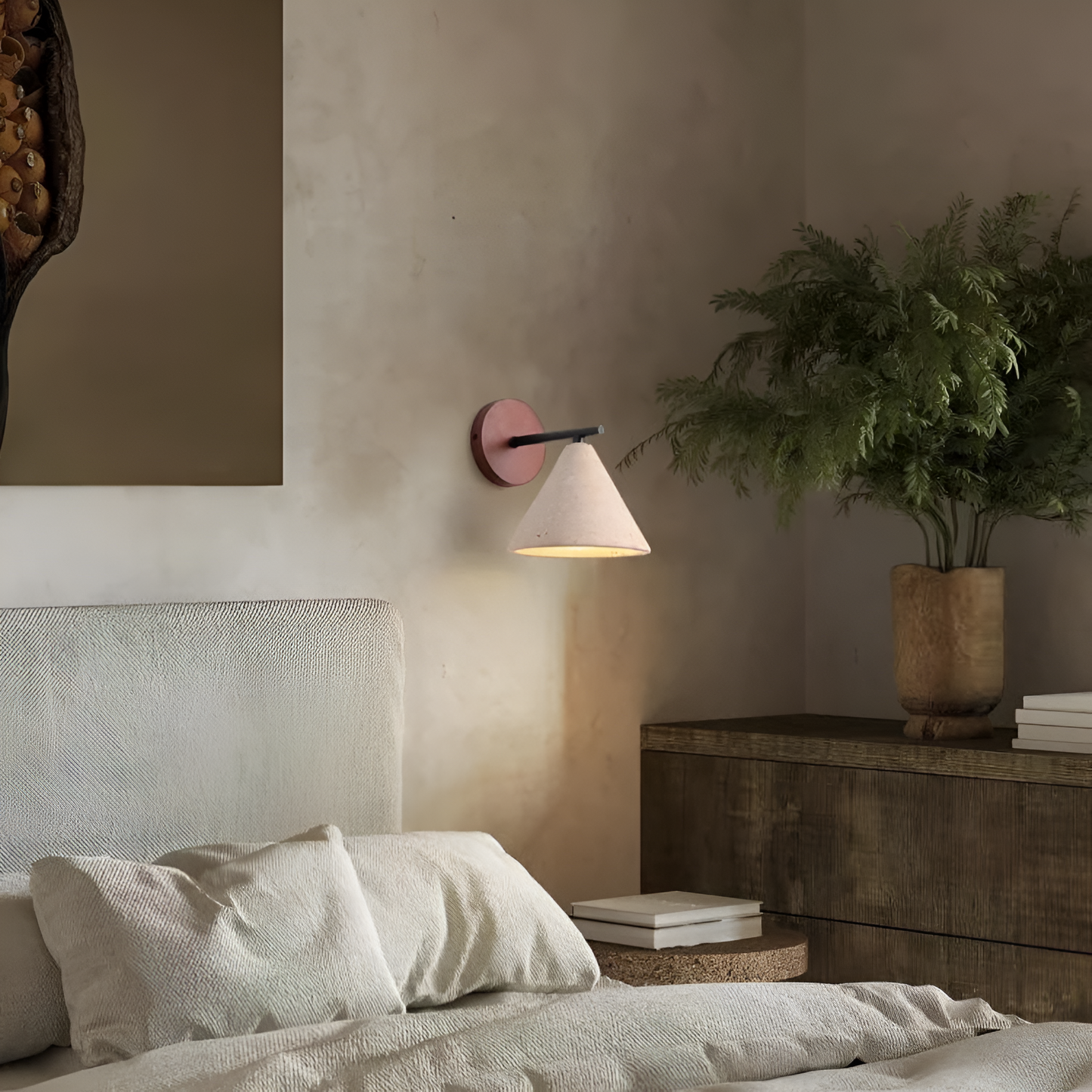 Erwin – Antike Gelbe Stein-Wandlampe