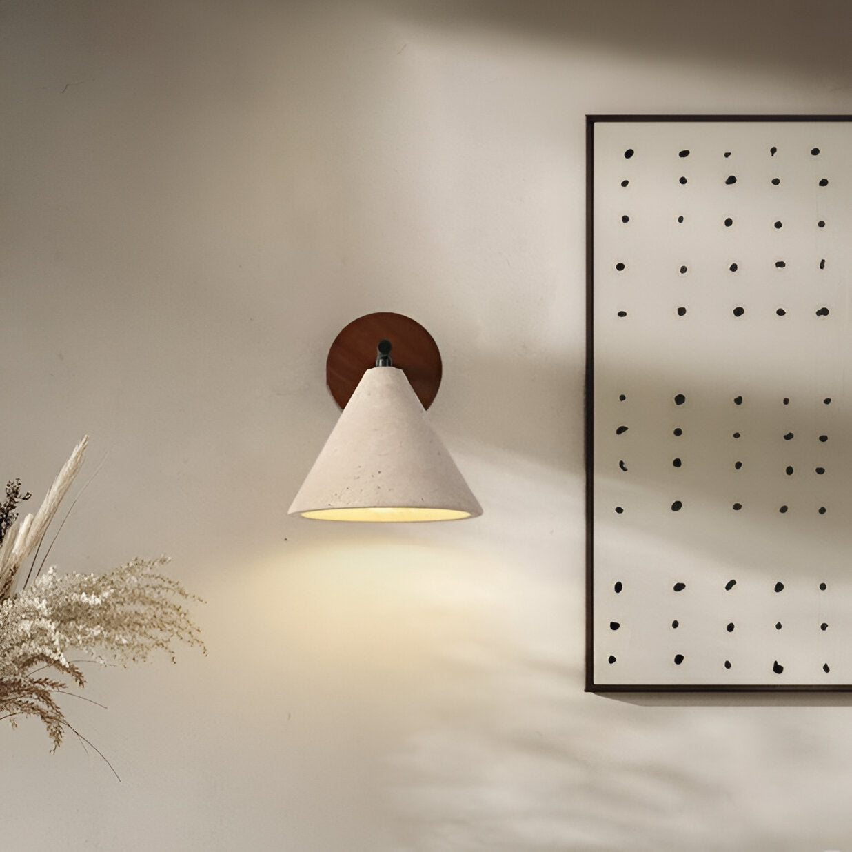 Erwin – Antike Gelbe Stein-Wandlampe