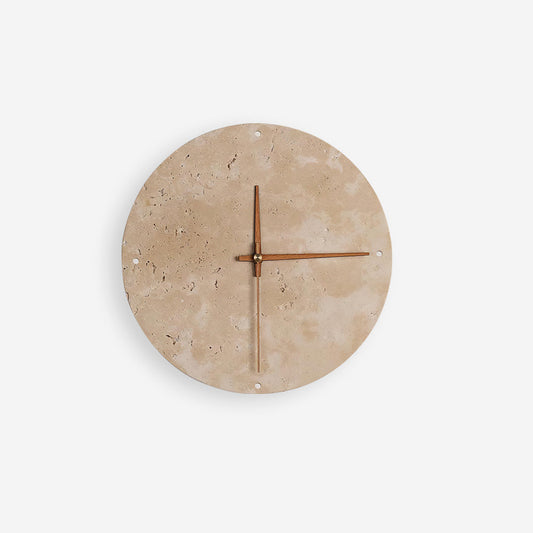 Elin – Wandleuchte mit Travertin-Uhr