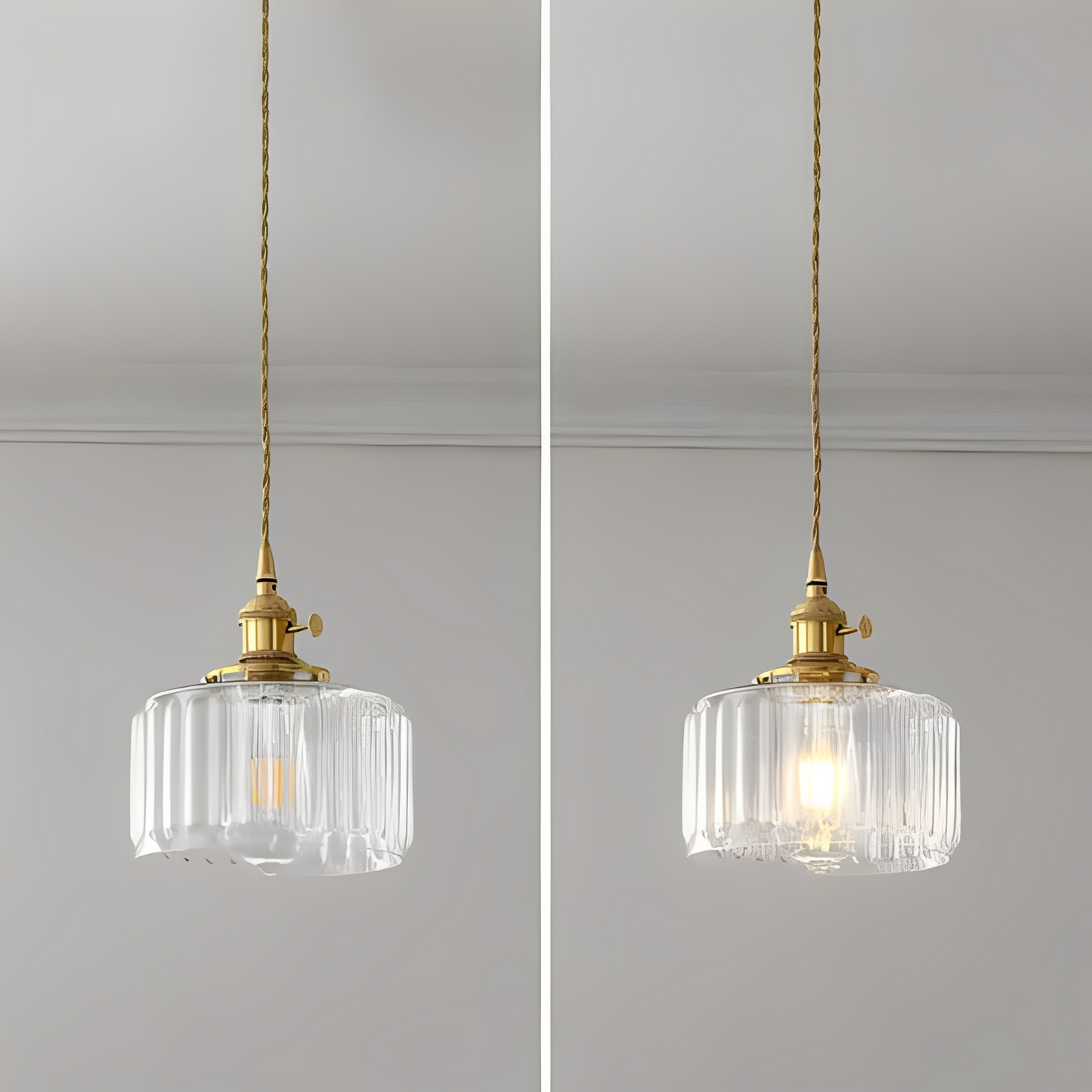 Frieda – Klassische Metall-Glas Pendelleuchte