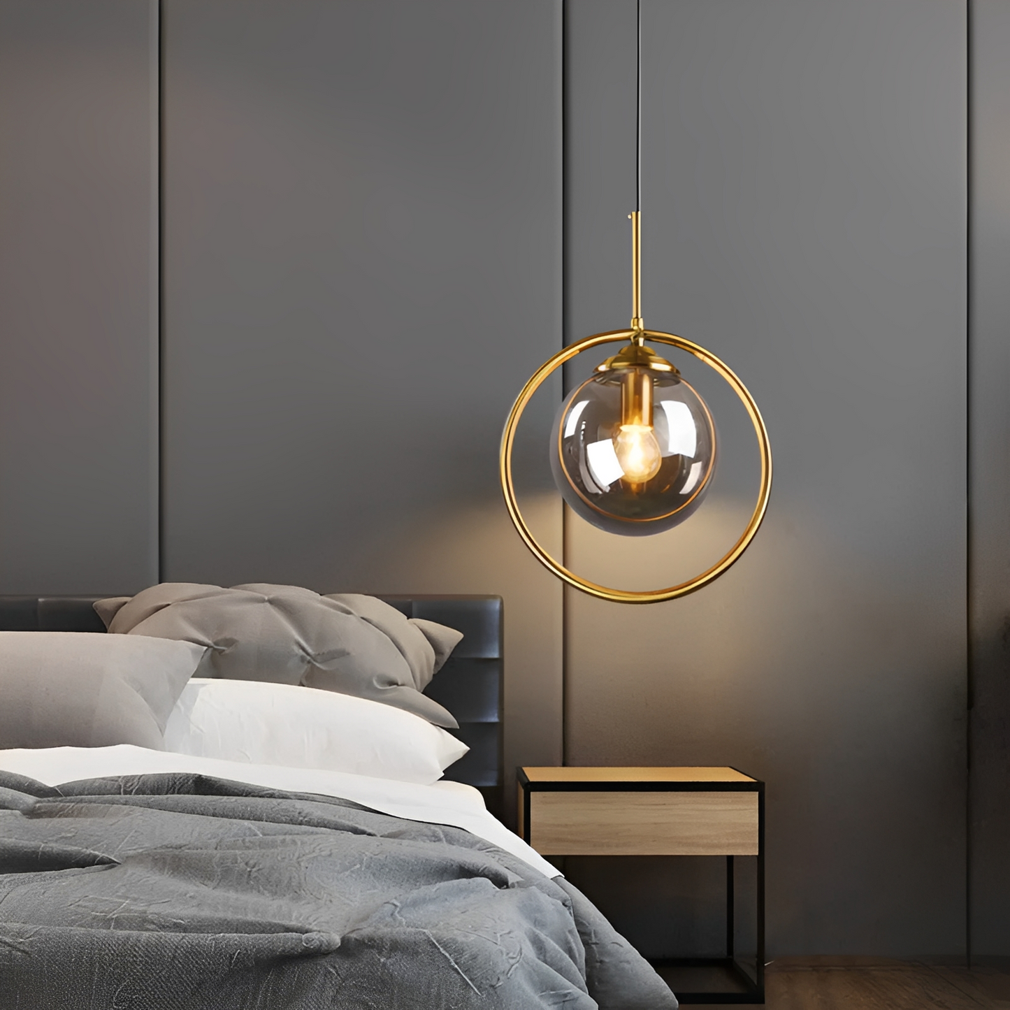 Elvara – Glas-Pendelleuchte mit Einzellicht