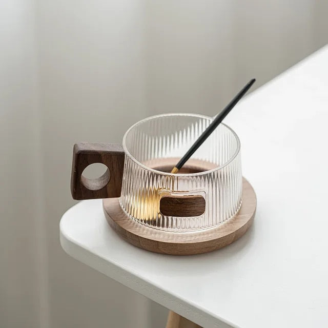 Wilross – Kaffeetassen-Set aus Walnuss-Holz