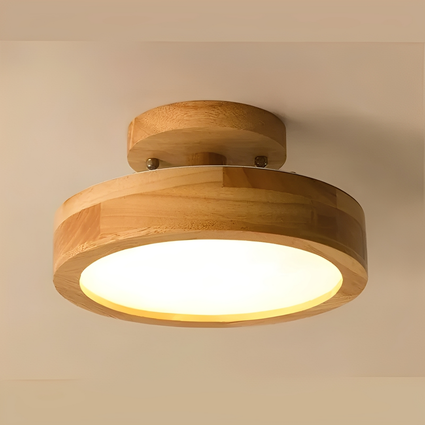 Airi – Runde Deckenlampe aus Holz