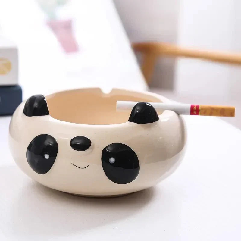 QuirkyPuff – Verspielter Tier-Aschenbecher aus Keramik im Cartoon-Stil