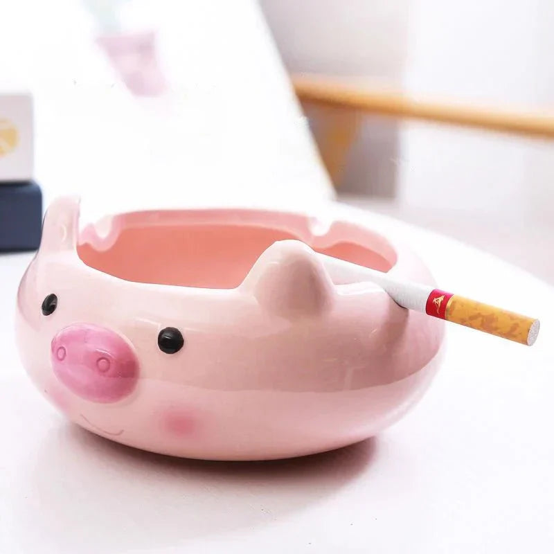 QuirkyPuff – Verspielter Tier-Aschenbecher aus Keramik im Cartoon-Stil