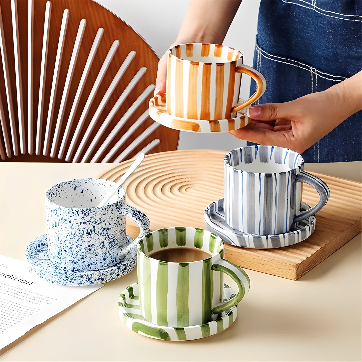 Elena – Vintage Keramik Kaffee-Tasse