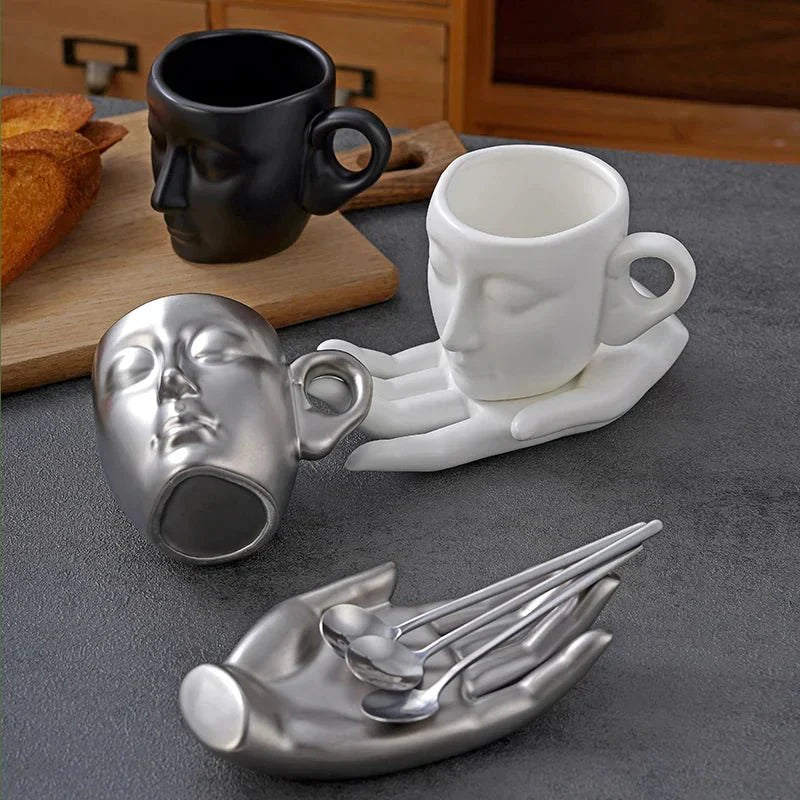 BrewFace – Kaffeetassen im Gesichtsstil für minimalistische Ästhetik