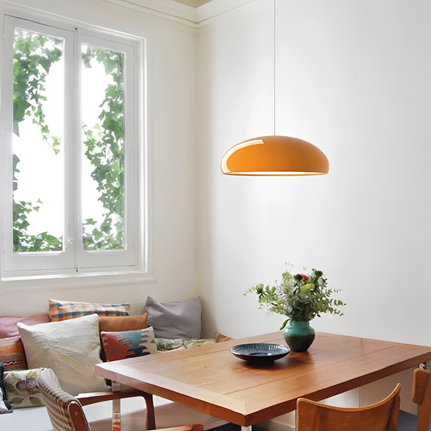 Soren – Moderne Orange Restaurant-Pendelleuchte
