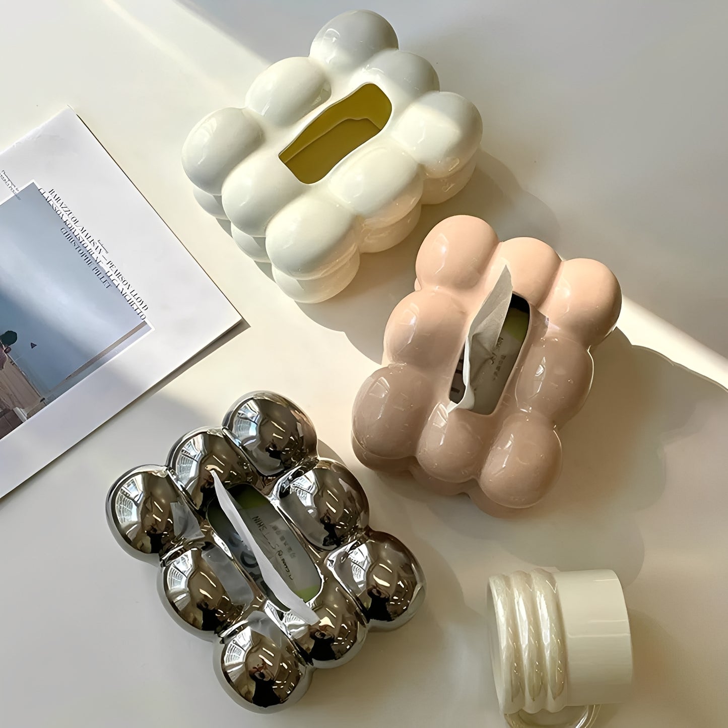 Reiko – Elegante Taschentuchbox aus Keramik